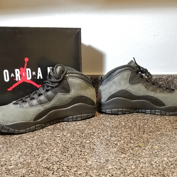 Nike Air Jordan 10 Retro Dark Shadow Grey/Black Mens size 12 310805-002 Sneakers - Picture 2 of 7